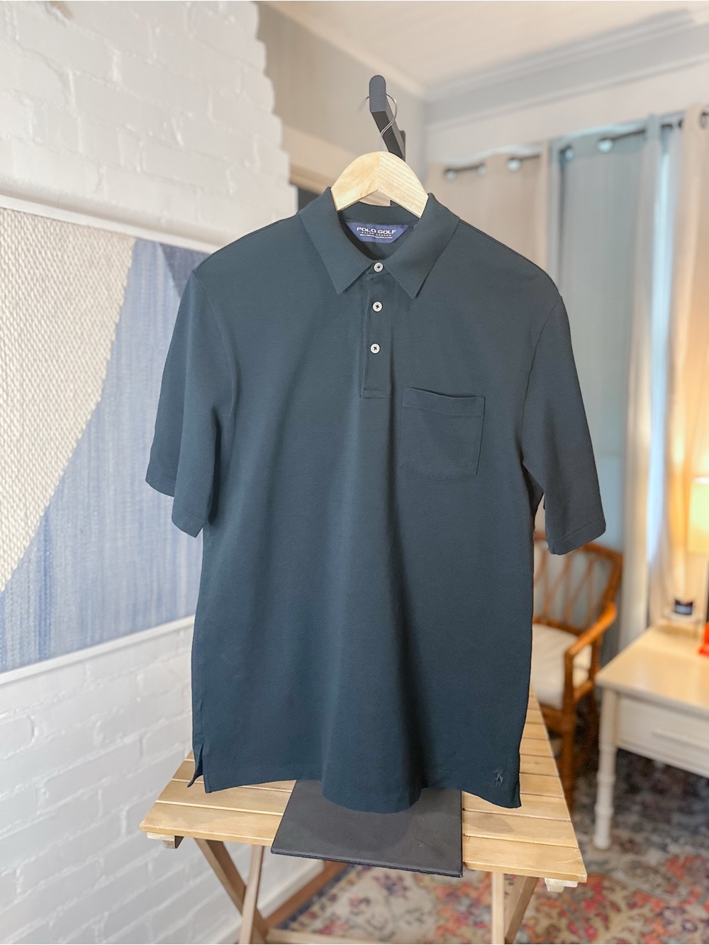 Polo by Ralph Lauren Black Short-Sleeve Polo with Chest Pocket